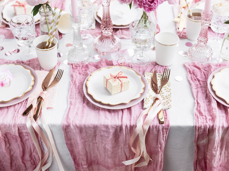 Witte Borden Gouden Rand 18,5cm 6st van Partydeco koop je bij Partywinkel