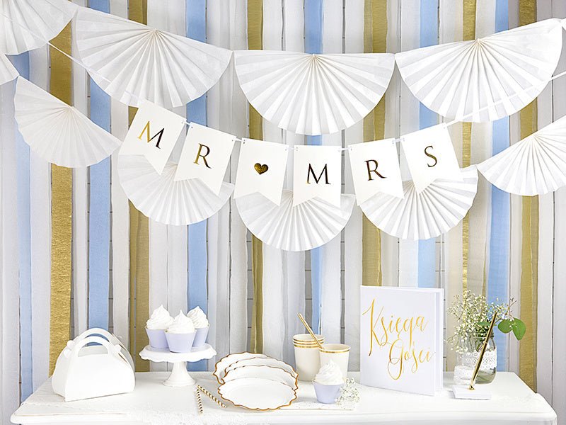 Witte Borden Gouden Rand 18,5cm 6st van Partydeco koop je bij Partywinkel