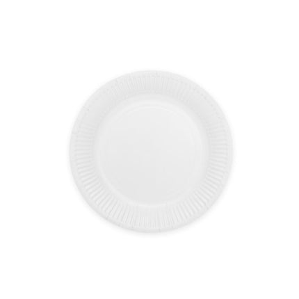 Witte Borden Papier 18cm 20st van WeFiesta koop je bij Partywinkel