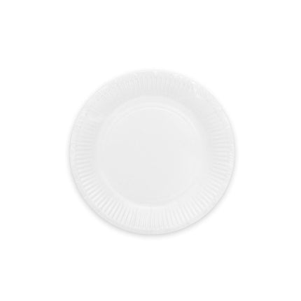 Witte Borden Papier 18cm 8st van WeFiesta koop je bij Partywinkel