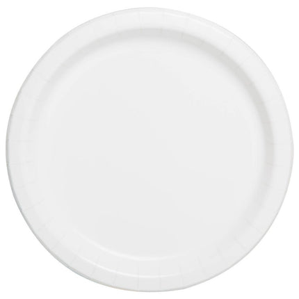 Witte Borden Rond 23cm 16st van Unique koop je bij Partywinkel