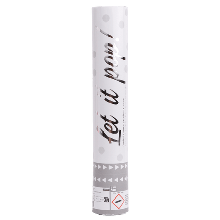 Witte Confetti Kanon 28cm van Riethmueller koop je bij Partywinkel