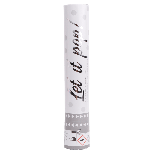 Witte Confetti Kanon 28cm van Riethmueller koop je bij Partywinkel