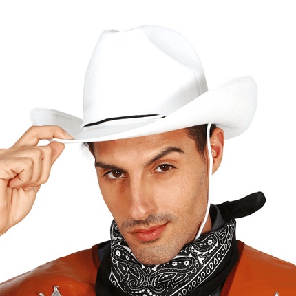 Witte Cowboy Hoed van Fiestas Guirca koop je bij Partywinkel