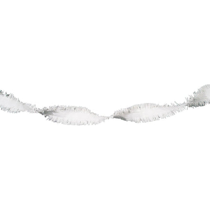 Witte Crepe Papier Slinger - 6 meter van Folat koop je bij Partywinkel