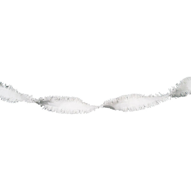 Witte Crepe Papier Slinger - 6 meter van Folat koop je bij Partywinkel