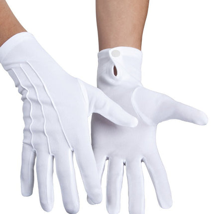 Witte Handschoenen met Drukknop van Boland koop je bij Partywinkel