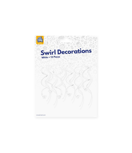 Witte Hangdecoratie Swirls 12st van Paper Dreams koop je bij Partywinkel