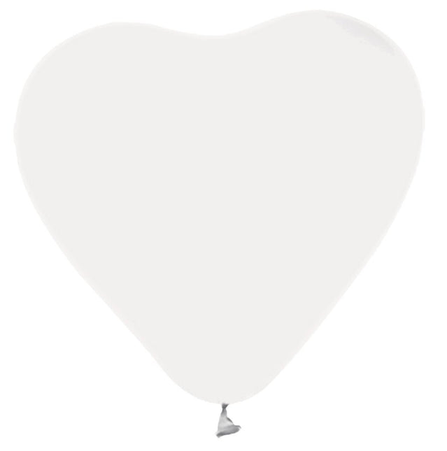 Witte Hartjes Ballonnen 30cm 6st van WeFiesta koop je bij Partywinkel