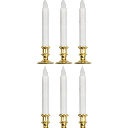 Witte Kaarsen Flikkerend Licht 6st van Widmann koop je bij Partywinkel
