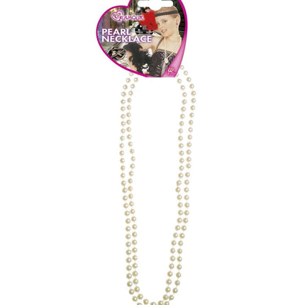 Witte Ketting Parels 57cm van Widmann koop je bij Partywinkel