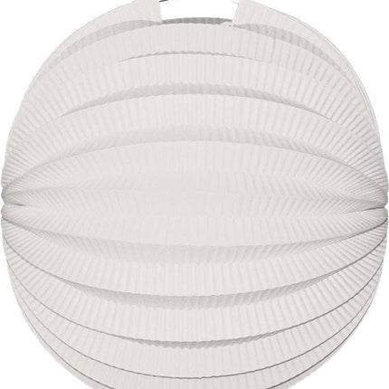 Witte Lampion Bol 23cm van Haza Witbaard koop je bij Partywinkel