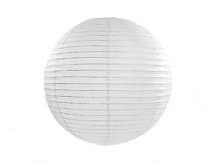 Witte Lampion Rond 25cm van Partydeco koop je bij Partywinkel