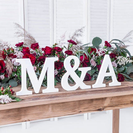 Witte Letter & Hout 20,5cm van Partydeco koop je bij Partywinkel