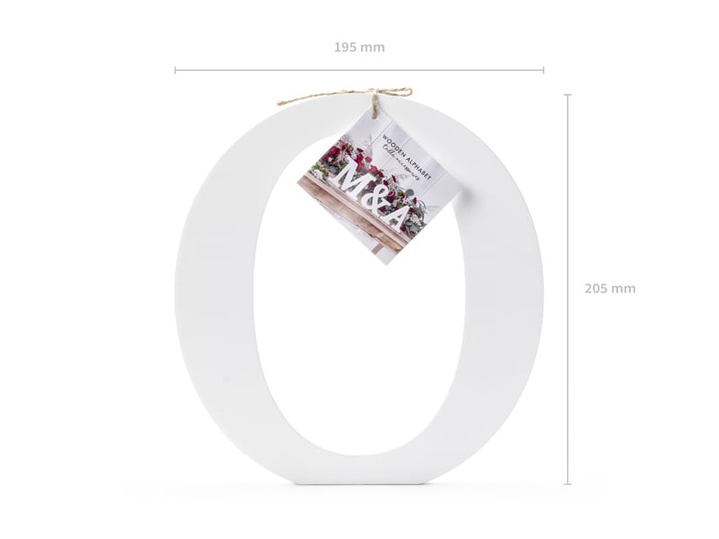 Witte Letter O Hout 20,5cm van Partydeco koop je bij Partywinkel