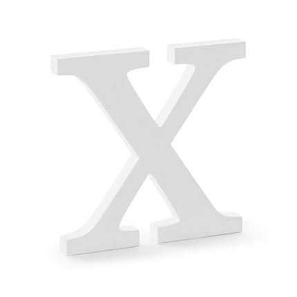 Witte Letter X Hout 19,5cm van Partydeco koop je bij Partywinkel