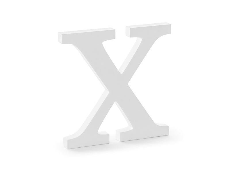 Witte Letter X Hout 19,5cm van Partydeco koop je bij Partywinkel