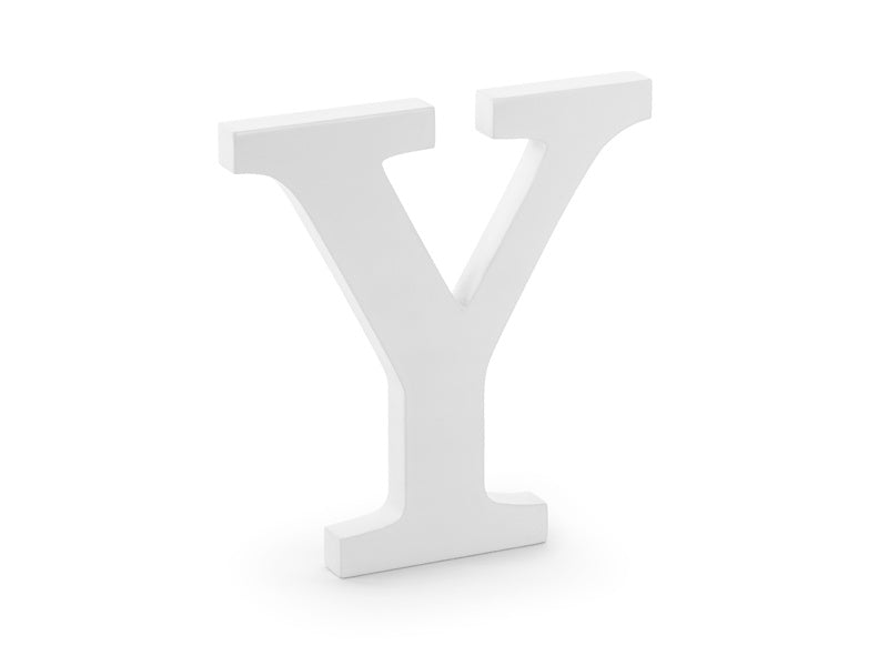 Witte Letter Y Hout 20cm van Partydeco koop je bij Partywinkel