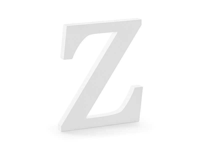 Witte Letter Z Hout 20cm van Partydeco koop je bij Partywinkel