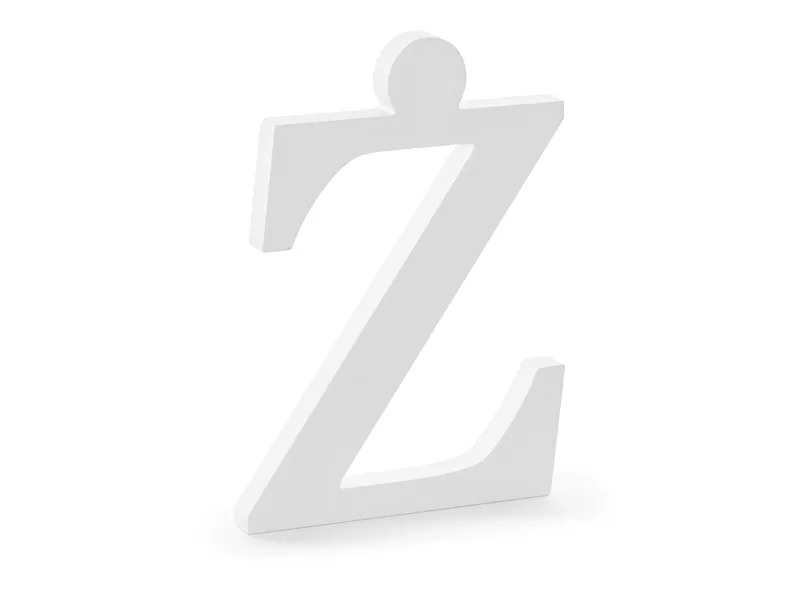 Witte Letter Z Hout 23cm van Partydeco koop je bij Partywinkel