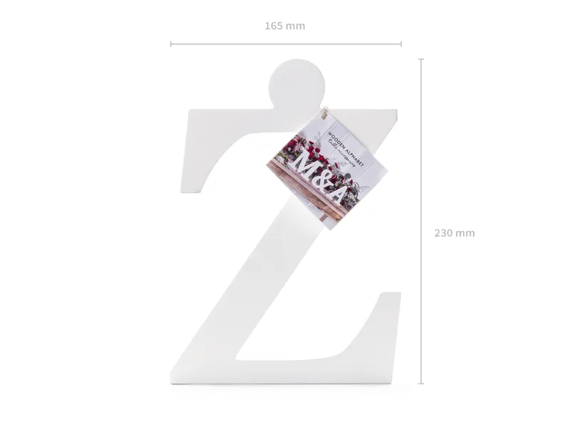Witte Letter Z Hout 23cm van Partydeco koop je bij Partywinkel