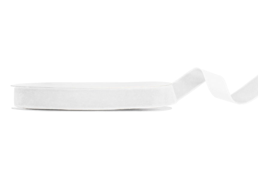 Witte Lint 15Mm Velours 10m van Partydeco koop je bij Partywinkel