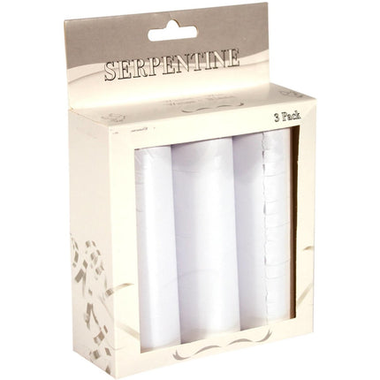 Witte Serpentine 3st van Folat koop je bij Partywinkel