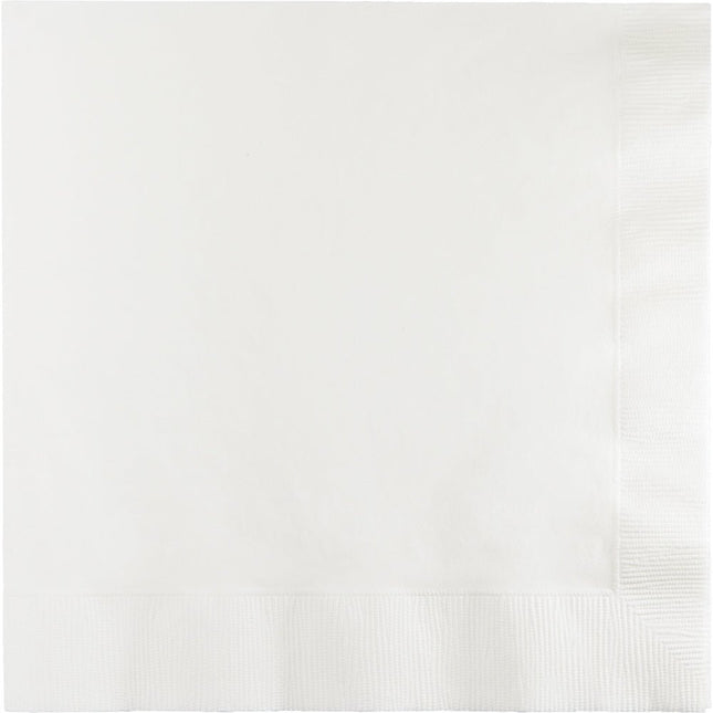 Witte Servetten 3 - Laags 33cm 50st van Creative Converting koop je bij Partywinkel