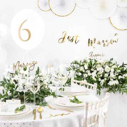 Witte Servetten Gouden Hartjes 33cm 20st van Partydeco koop je bij Partywinkel