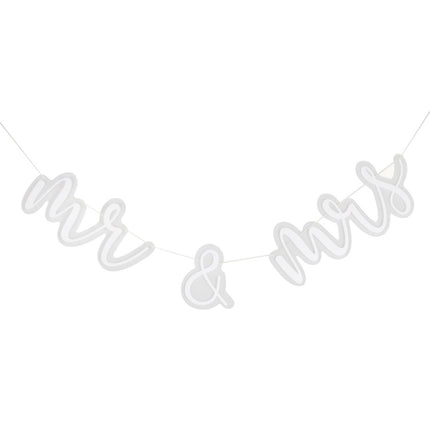 Witte Slinger Mr & Mrs 2m van Ginger Ray koop je bij Partywinkel