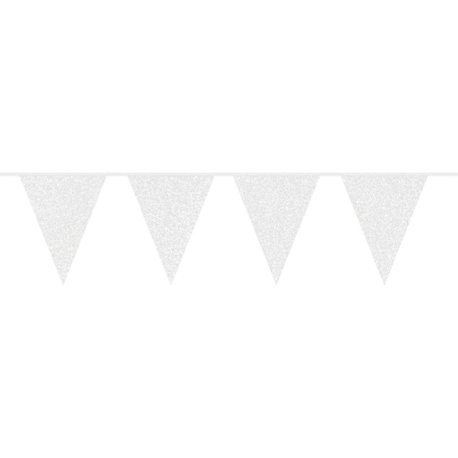 Witte Slingers Glitter 6m van Folat koop je bij Partywinkel