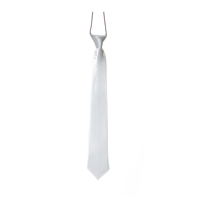 Witte Stropdas 50cm van Partychimp koop je bij Partywinkel