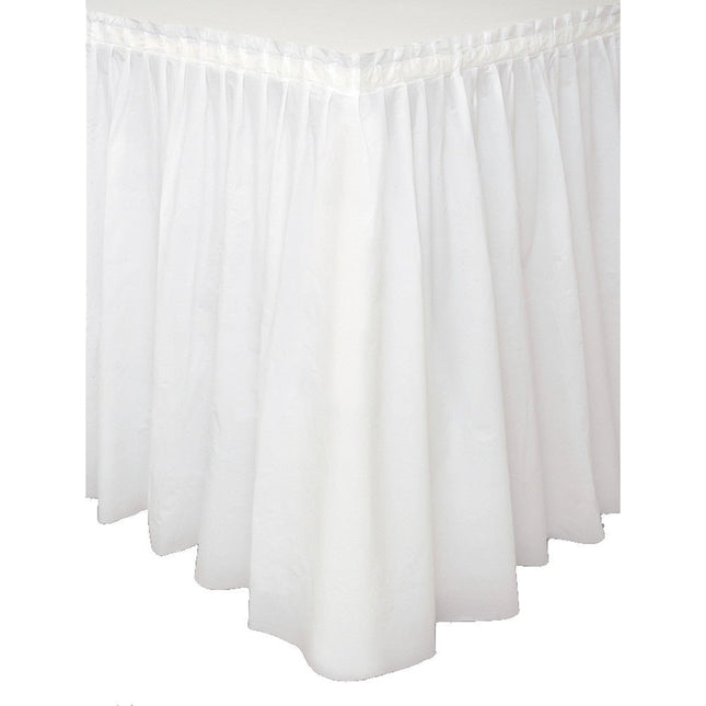 Witte Tafelrok 4,26m van Unique koop je bij Partywinkel