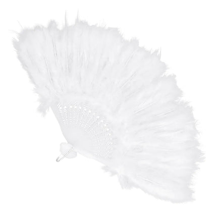 Witte Waaier 23cm van Boland koop je bij Partywinkel