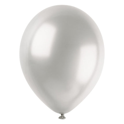 Zilveren Parelballonnen 30cm 50st
