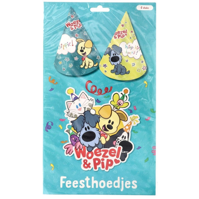 Woezel En Pip Feesthoedjes 15,5cm 6st van Folat koop je bij Partywinkel