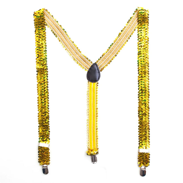 Neon Sequin Suspenders, 2.5 cm