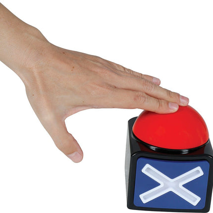 X Button Met Licht En Geluid 10cm van Fiestas Guirca koop je bij Partywinkel