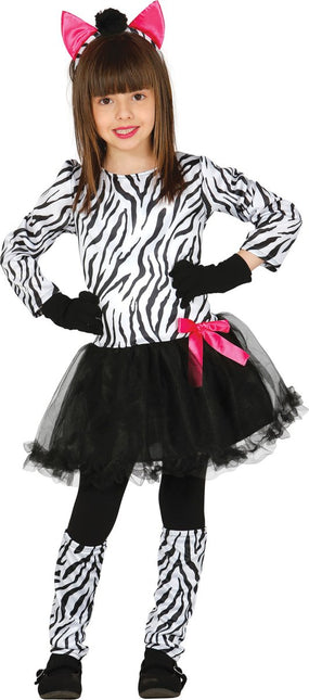 Zebra jurkje meisje van Fiestas Guirca koop je bij Partywinkel