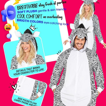 Zebra Pluche Kostuum van Widmann koop je bij Partywinkel
