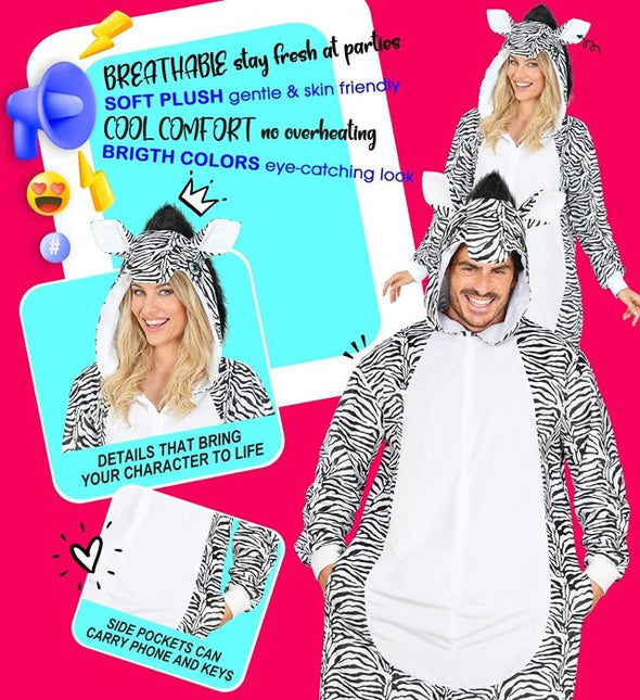 Zebra Pluche Kostuum van Widmann koop je bij Partywinkel