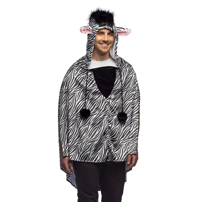 Zebra Poncho van Boland koop je bij Partywinkel