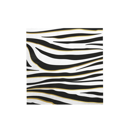 Zebra Servetten 16cm 16st van Paper Dreams koop je bij Partywinkel