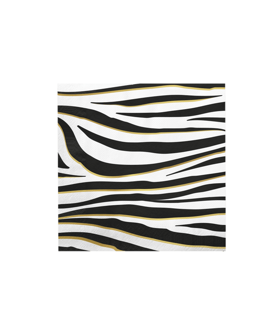 Zebra Servetten 16cm 16st van Paper Dreams koop je bij Partywinkel
