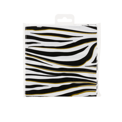 Zebra Servetten 16cm 16st van Paper Dreams koop je bij Partywinkel