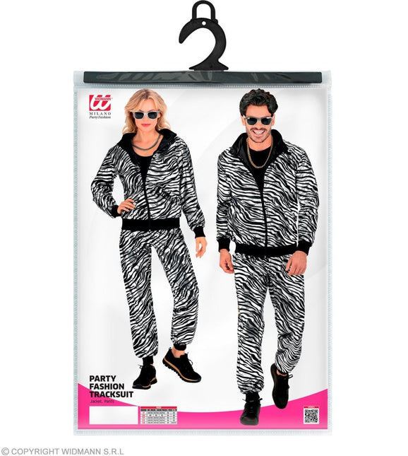 Zebra Trainingspak Fout Zilver van Widmann koop je bij Partywinkel