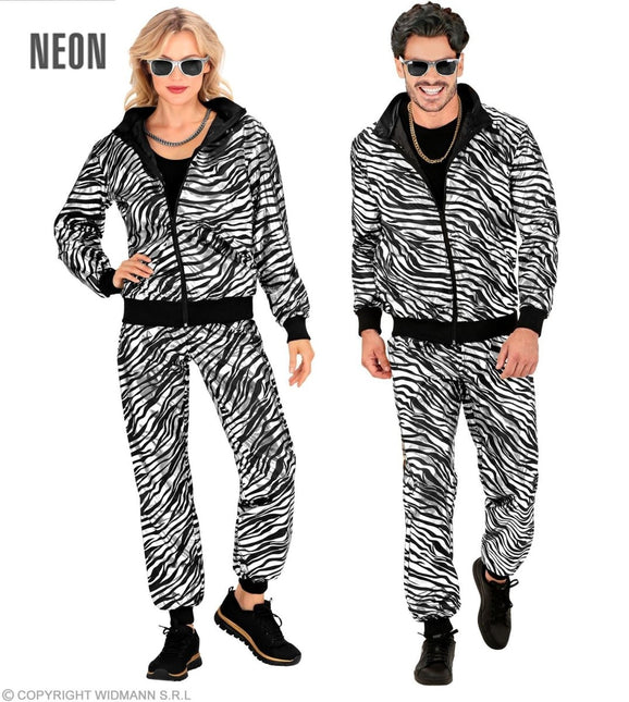 Zebra Trainingspak Fout Zilver van Widmann koop je bij Partywinkel