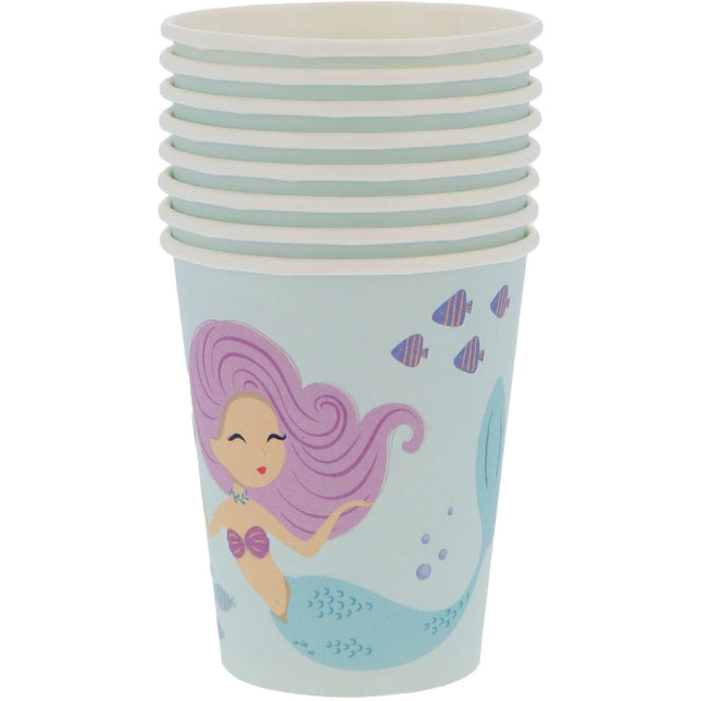 Zeemeermin Bekers 250ml 8st van Folat koop je bij Partywinkel