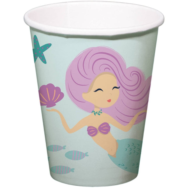 Zeemeermin Bekers 250ml 8st van Folat koop je bij Partywinkel