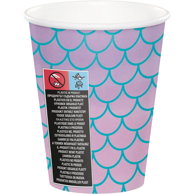 Zeemeermin Bekers 256ml 8st van Creative Converting koop je bij Partywinkel